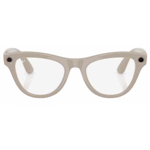 Умные очки Ray-Ban Meta* Skyler Gen 2 Shiny Chalky Grey, Фотохромные линзы Clear to Sapphire Transitions (RW4014)
